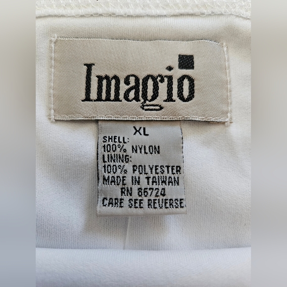 NWT - Imagio - Sheer Straps -  Lined Body - White Tank Top Jersey - Size XL - Picture 6 of 6
